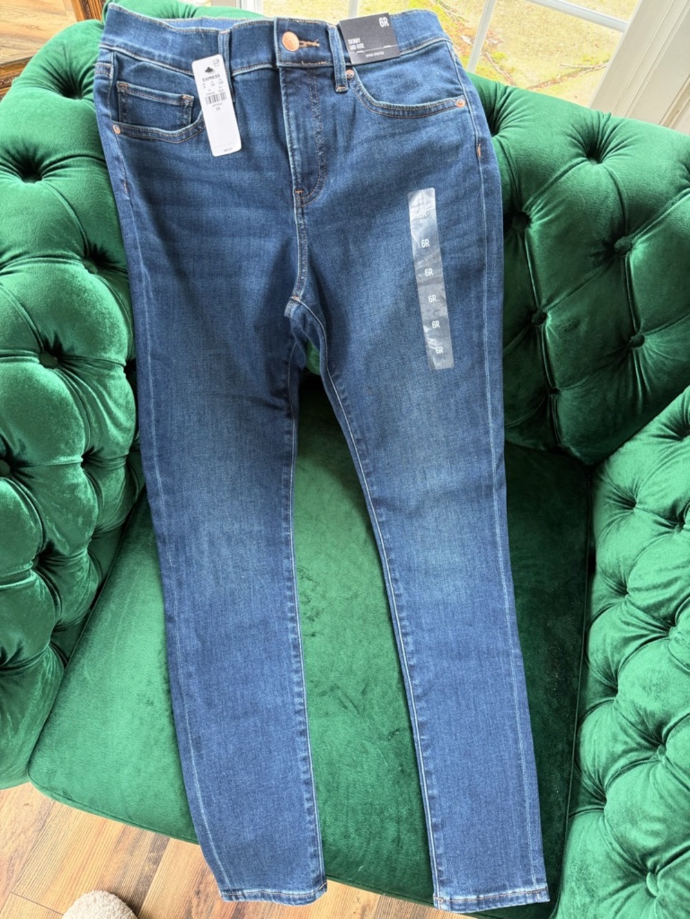 Express Women's Dark Blue Skinny Jeans